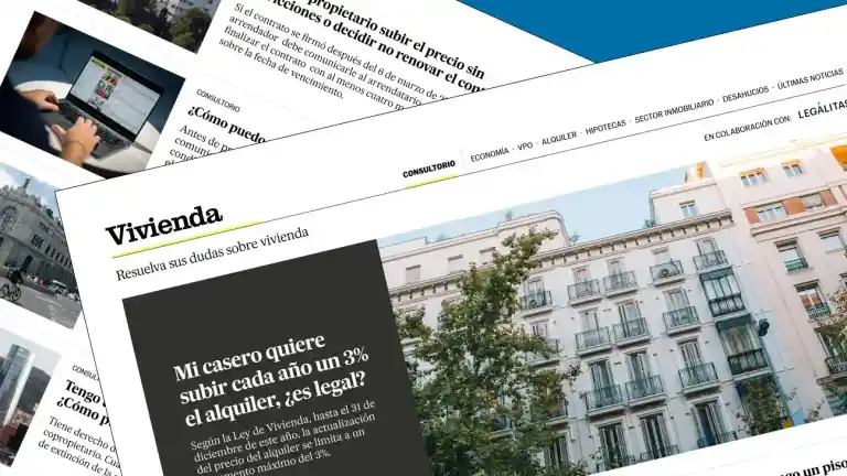 Imagen 1 de EL PAÍS amplía su sección de vivienda con un nuevo consultorio legal para los ciudadanos.