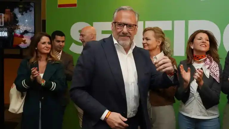 Imagen 1 de Carlos Pollán celebra el récord histórico de votos de Vox en Castilla y León