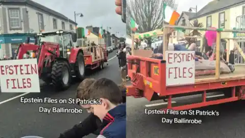 Imagen 1 de La polémica carroza inspirada en los archivos de Epstein en las fiestas de San Patricio: "Falta de respeto"