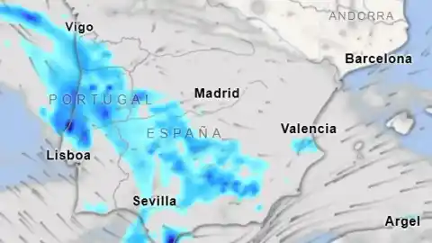Imagen 1 de La borrasca Therese devuelve lluvias a España al inicio