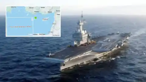 Imagen 1 de Un marinero desvela la posición del 'Charles de Gaulle' al entrenar con Strava en alta mar