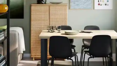 Imagen 1 de Mesas y sillas de IKEA para un comedor muy acogedor y flexible para pisos pequeños