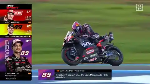Imagen 1 de La emoción de Jorge Martín al volver al podio más de 500 días después: lágrimas en la moto y su "hace dos meses no podía ni comer"