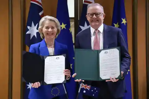 Imagen 1 de Australia y la UE sellan un histórico acuerdo comercial que elimina los aranceles para exportaciones clave australianas