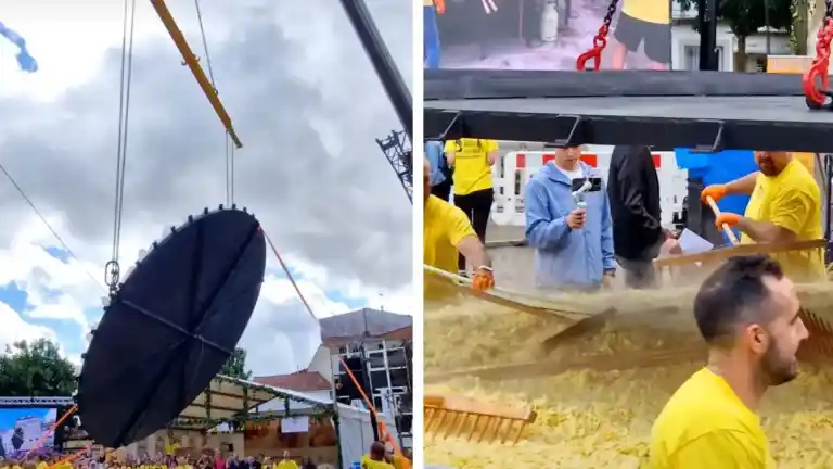 Imagen 1 de Así se preparan la tortilla más grande del mundo: 17.000 huevos y 2.000 kg de patatas